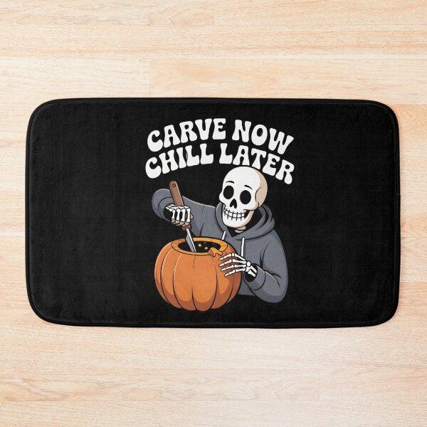 Item preview, Carve Now Chill Later Skeleton Pumpkin Carving – Funny Halloween T-Shirt designed and sold by Raw Tigers.