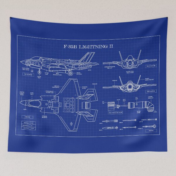 Item preview, F-35 Lightning II (Blueprint - Horizontal) designed and sold by BGALAXY.