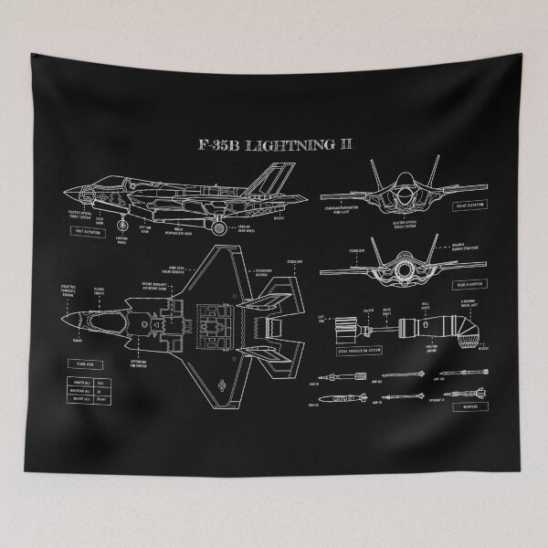 Item preview, F-35 Lightning II (White Stencil - No Background) designed and sold by BGALAXY.