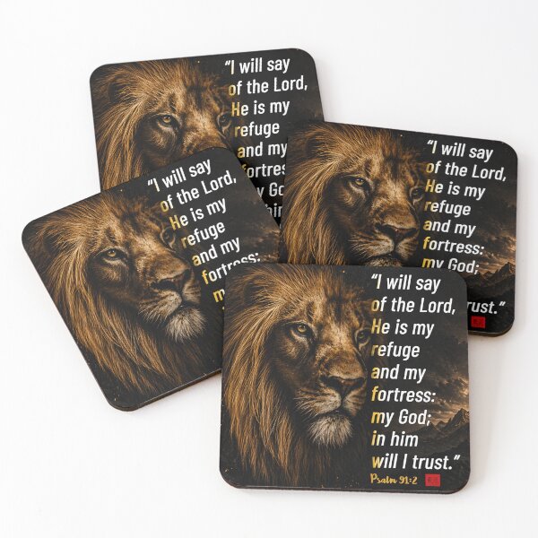 Item preview, Psalm 91:2 – Lion of Faith & Strength designed and sold by Fei Long Design Hub.