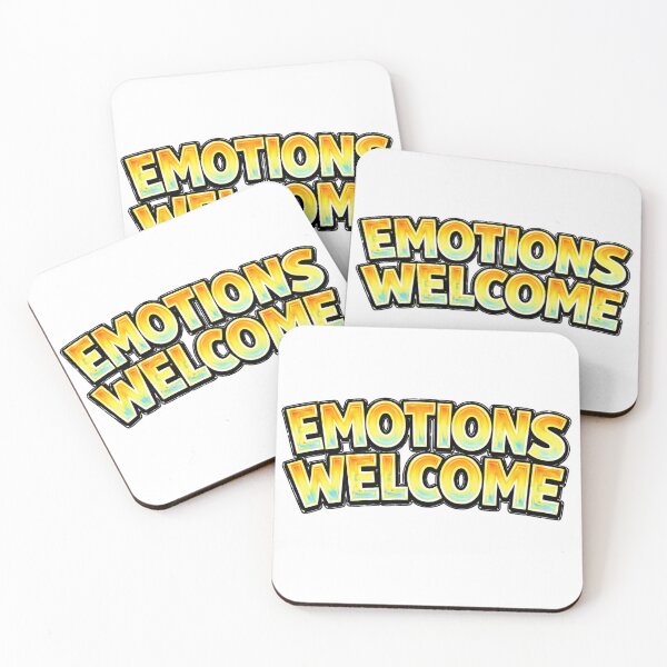 Item preview, EMOTIONS WELCOME – hand drawn childlike typography designed and sold by Mac Sketches.