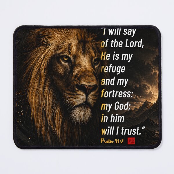 Item preview, Psalm 91:2 – Lion of Faith & Strength designed and sold by Fei Long Design Hub.