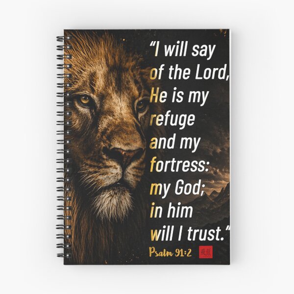 Item preview, Psalm 91:2 – Lion of Faith & Strength designed and sold by Fei Long Design Hub.