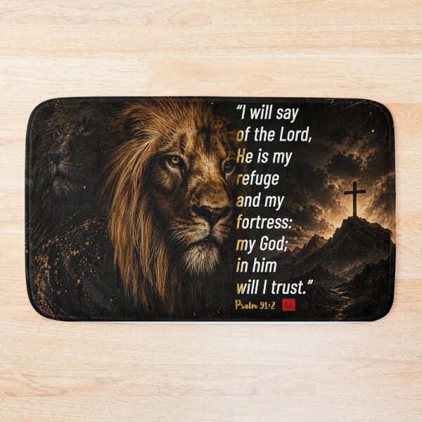 Item preview, Psalm 91:2 – Lion of Faith & Strength designed and sold by Fei Long Design Hub.