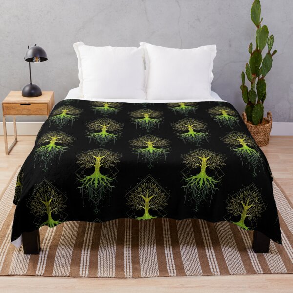 Item preview, Geometric Tree of Life Neon Cyberpunk Nature Aesthetic designed and sold by PixelQ.