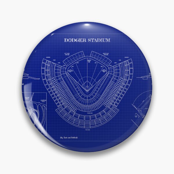 Item preview, Dodger Stadium (Blueprint-Dark Blue) designed and sold by BGALAXY.