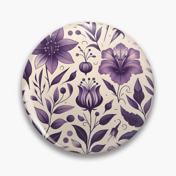 Item preview, Purple Botanical Wildflower Pattern Art designed and sold by Apex Designs.