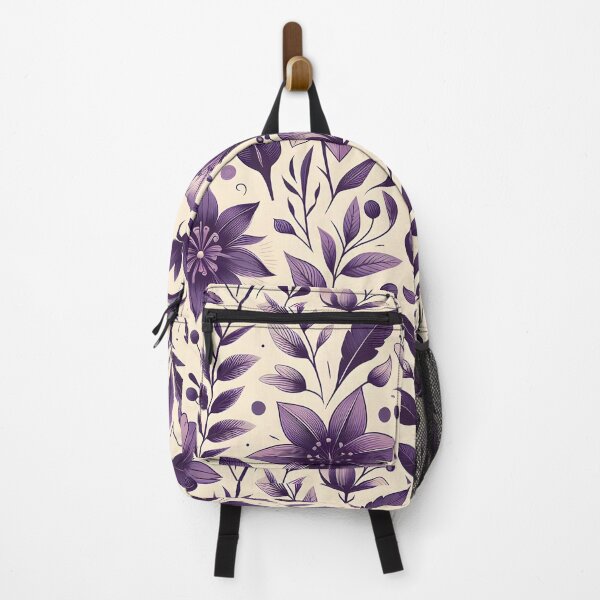 Item preview, Purple Botanical Wildflower Pattern Art designed and sold by Apex Designs.