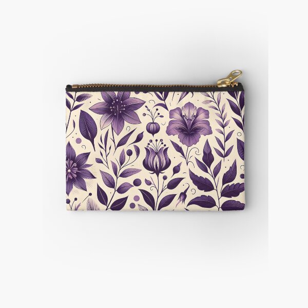 Item preview, Purple Botanical Wildflower Pattern Art designed and sold by Apex Designs.