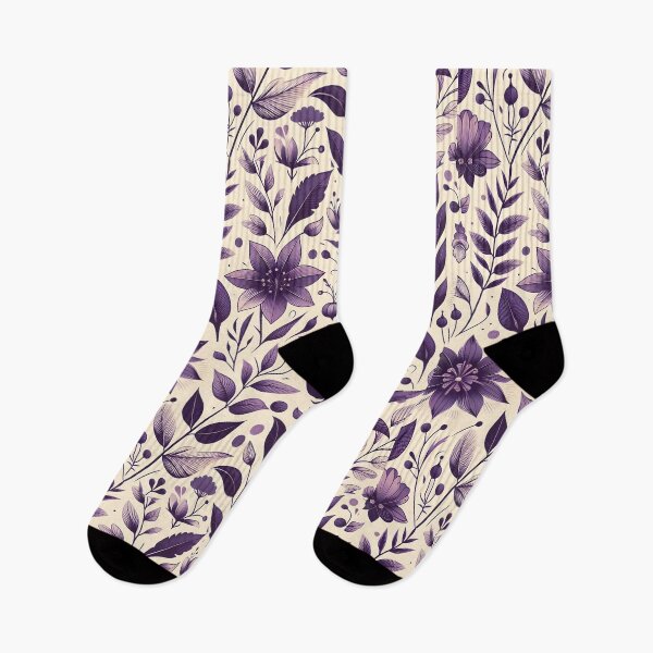 Item preview, Purple Botanical Wildflower Pattern Art designed and sold by Apex Designs.