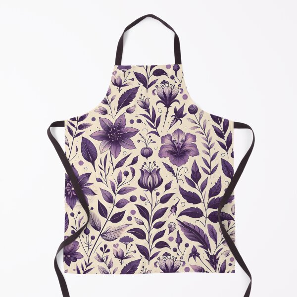 Item preview, Purple Botanical Wildflower Pattern Art designed and sold by Apex Designs.