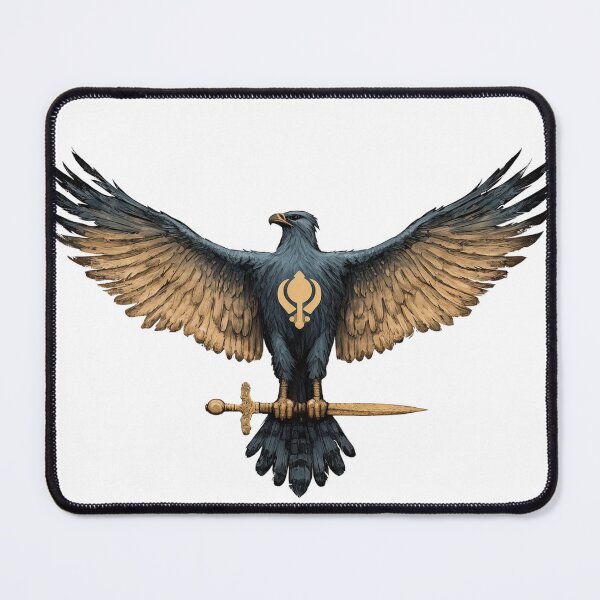 Item preview, Sikh Falcon carrying a Sword: Symbol of Guru Gobind Singh’s Khalsa designed and sold by Khalsawear.