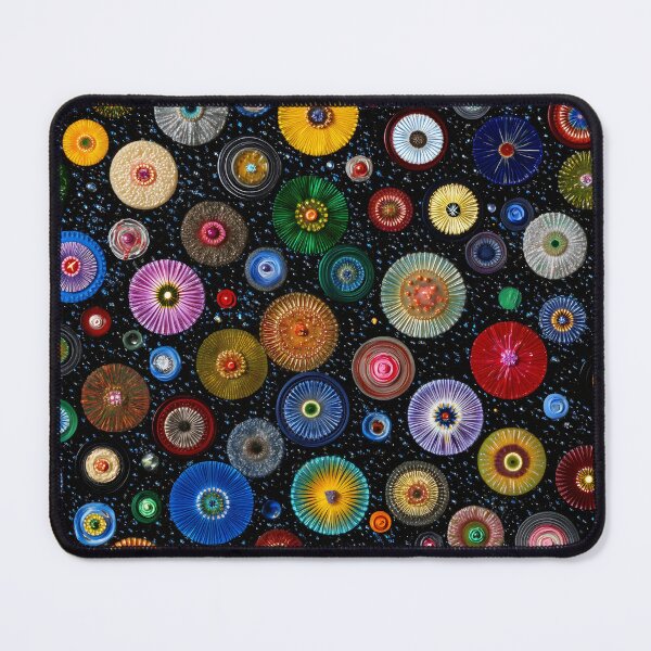 Item preview, Vibrant Rainbow Cosmic Ornate Circle Art designed and sold by LuminousFoundry.