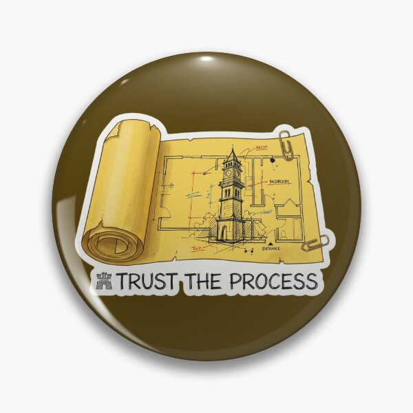 Item preview, Trust The Process Architect Sketch Blueprint Art designed and sold by AkDesign022.