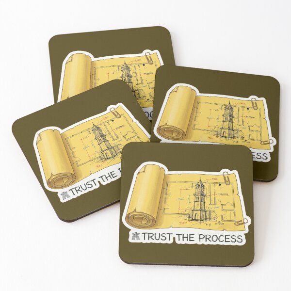 Item preview, Trust The Process Architect Sketch Blueprint Art designed and sold by AkDesign022.