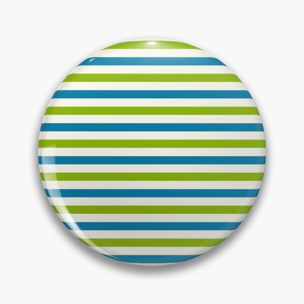 Item preview, Apple green, cleadon blue & ivory horizontal lines designed and sold by Mint + Midnight.