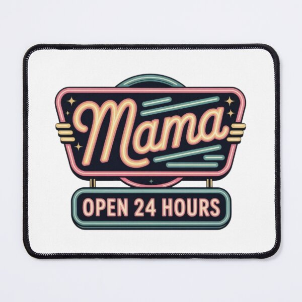 Item preview, Mama Neon Diner T-Shirt | Retro 24 Hours Vintage Sign Graphic designed and sold by DmaarGroup.