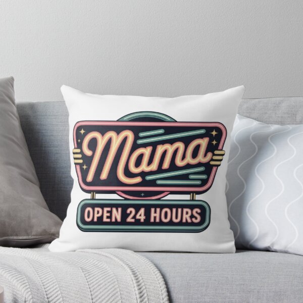 Item preview, Mama Neon Diner T-Shirt | Retro 24 Hours Vintage Sign Graphic designed and sold by DmaarGroup.