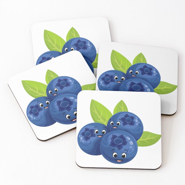 Item preview, Cute Kawaii Blueberry Sticker – Happy Berry Cartoon Aesthetic Fruit designed and sold by Pandey14.