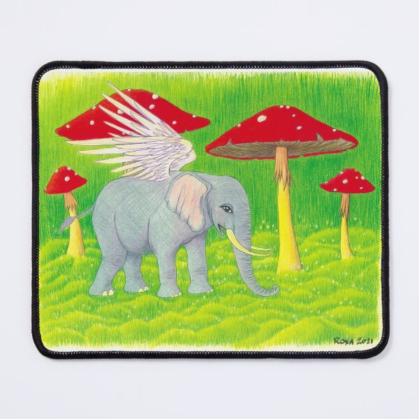 Item preview, Elephant Pixie with Mushrooms designed and sold by Roxarocks.