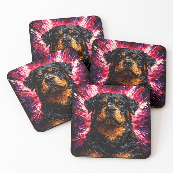 Item preview, Rottweiler Color Explosion Dog Art designed and sold by Vista Atelier.