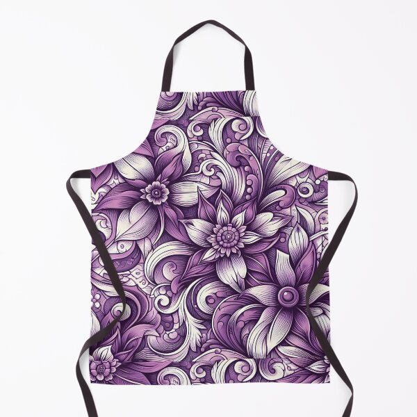 Item preview, Purple Swirl Floral Boho Pattern Art designed and sold by Apex Designs.