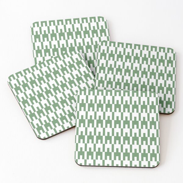 Item preview, Green & white abstract shapes designed and sold by Mint + Midnight.