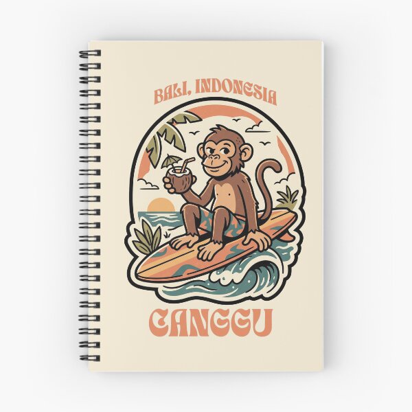 Item preview, Canggu Bali Surf Monkey Tropical Vibes designed and sold by MythicCotton.