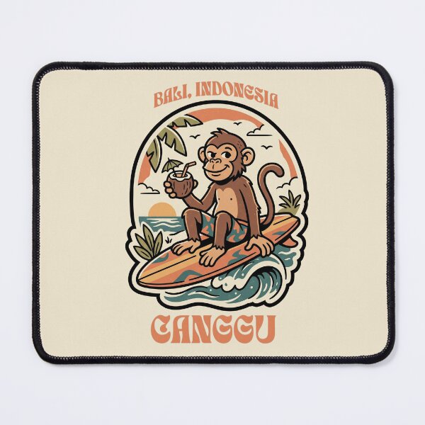 Item preview, Canggu Bali Surf Monkey Tropical Vibes designed and sold by MythicCotton.