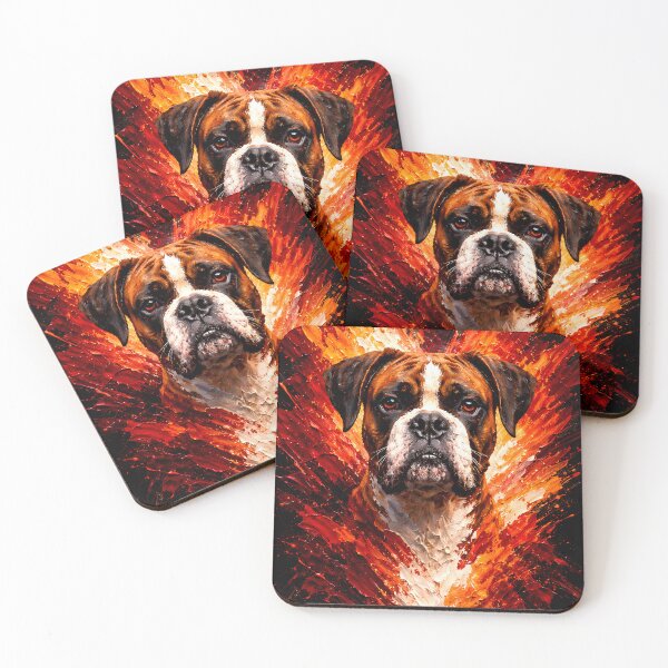 Item preview, Boxer Color Explosion Dog Art designed and sold by Vista Atelier.