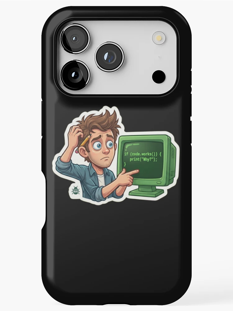 Thumbnail 1 of 4, iPhone Case, Funny Programmer Code Works Why Debugging Humor designed and sold by AkDesign022.