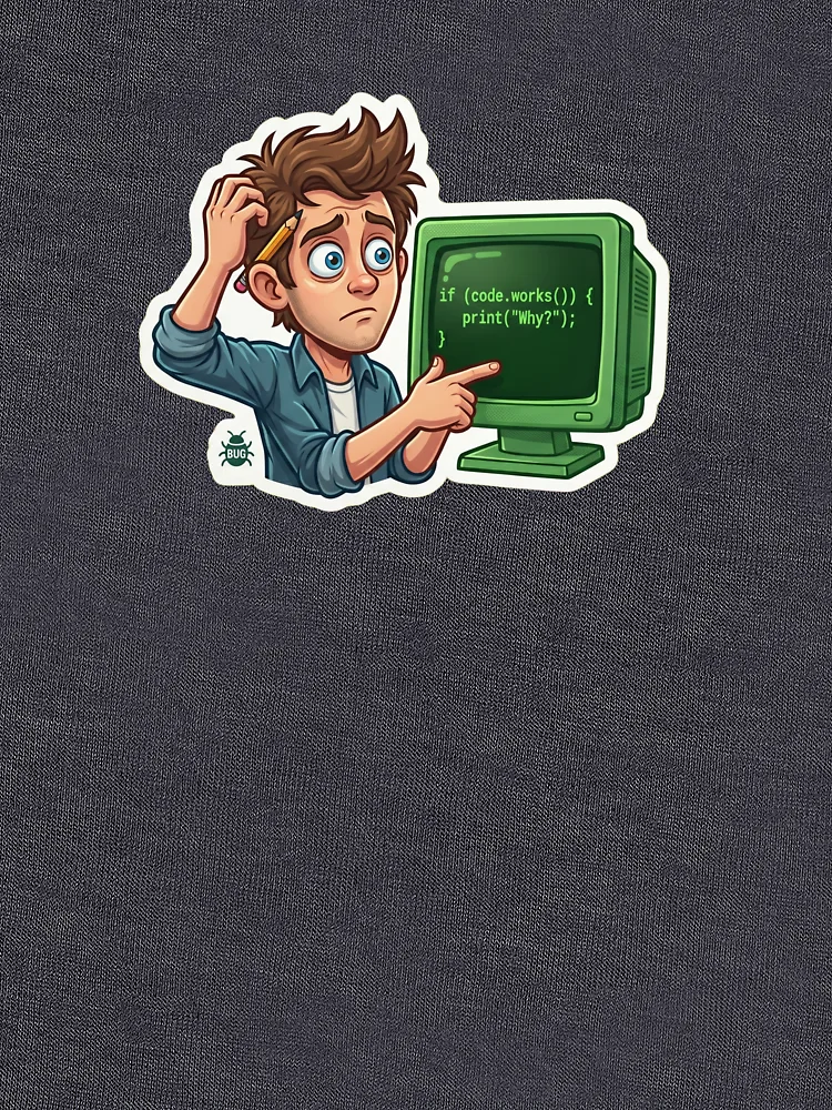 Thumbnail 6 of 6, Lightweight Sweatshirt, Funny Programmer Code Works Why Debugging Humor designed and sold by AkDesign022.