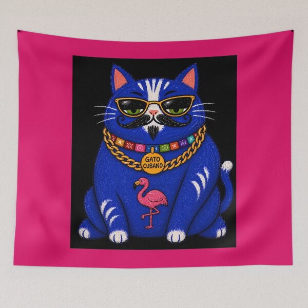 Item preview, fahion forward cool cat designed and sold by ZunZunArt.