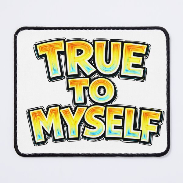 Item preview, TRUE TO MYSELF – hand drawn childlike typography designed and sold by Mac Sketches.