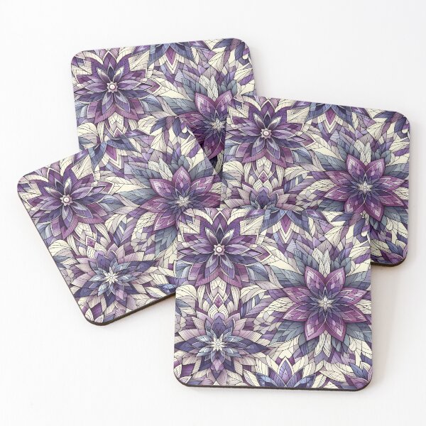 Item preview, Purple Layered Floral Seamless Pattern Art designed and sold by Apex Designs.