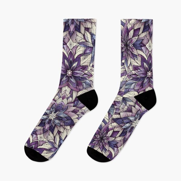 Item preview, Purple Layered Floral Seamless Pattern Art designed and sold by Apex Designs.