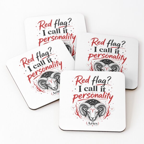 Item preview, Red Flag? I Call It Personality – Aries Zodiac Humor Astrology T-Shirt designed and sold by ZorviqueStudio.
