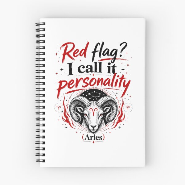 Item preview, Red Flag? I Call It Personality – Aries Zodiac Humor Astrology T-Shirt designed and sold by ZorviqueStudio.