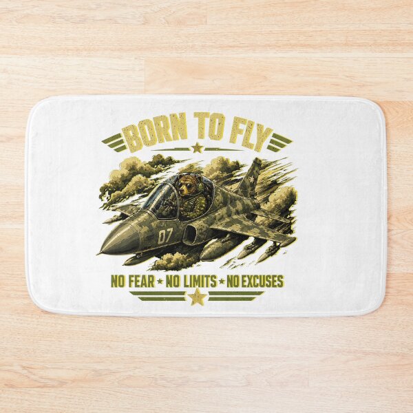 Item preview, Born To Fly Bear Pilot Military Jet Shirt designed and sold by Aimetoi.
