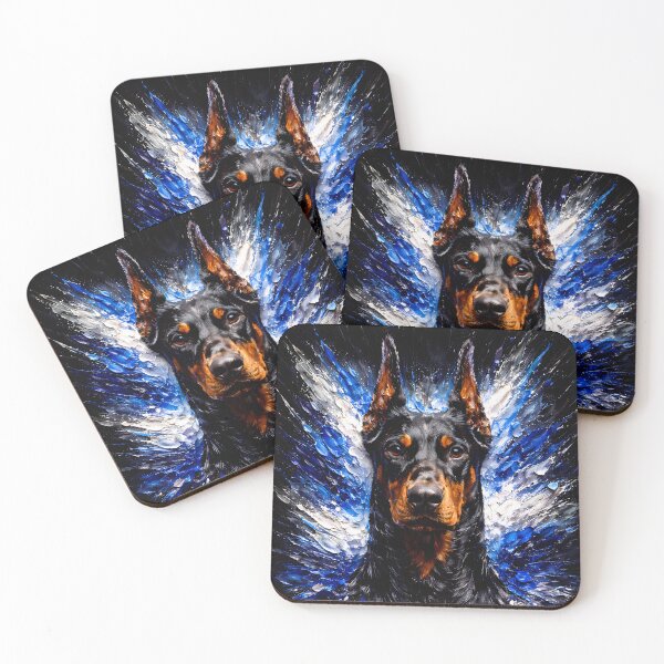 Item preview, Doberman Color Explosion Dog Art designed and sold by Vista Atelier.