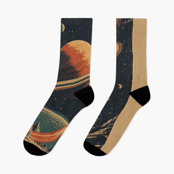 Item preview, Retro Space Rocket Poster – Vintage Sci-Fi Saturn and Galaxy Illustration designed and sold by DrizzyV.