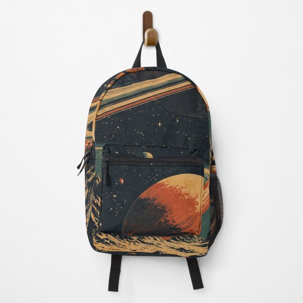 Item preview, Retro Space Rocket Poster – Vintage Sci-Fi Saturn and Galaxy Illustration designed and sold by DrizzyV.