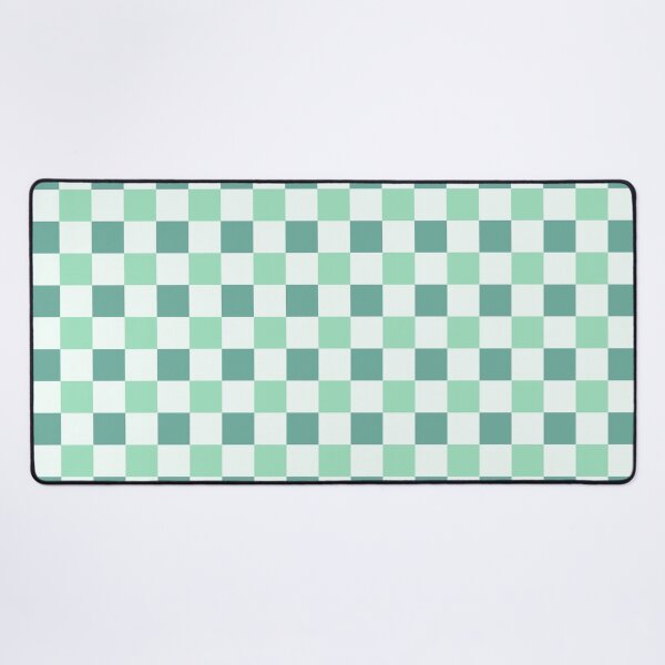 Item preview, Mint cream, seafoam & green sheen checkered designed and sold by Mint + Midnight.
