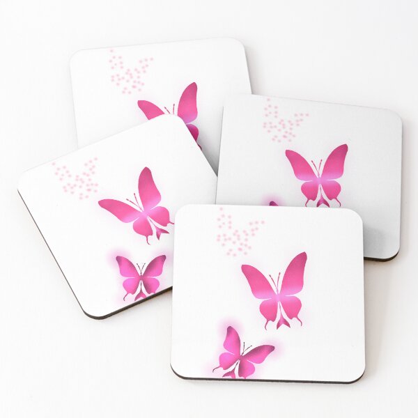 Item preview,  white Magical Pink Butterflies – Dreamy Glow Aesthetic Art designed and sold by kerissfantasyart .