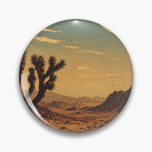 Item preview, Arid Desert Landscape Poster – Vintage Retro Desert Sun Illustration designed and sold by DrizzyV.