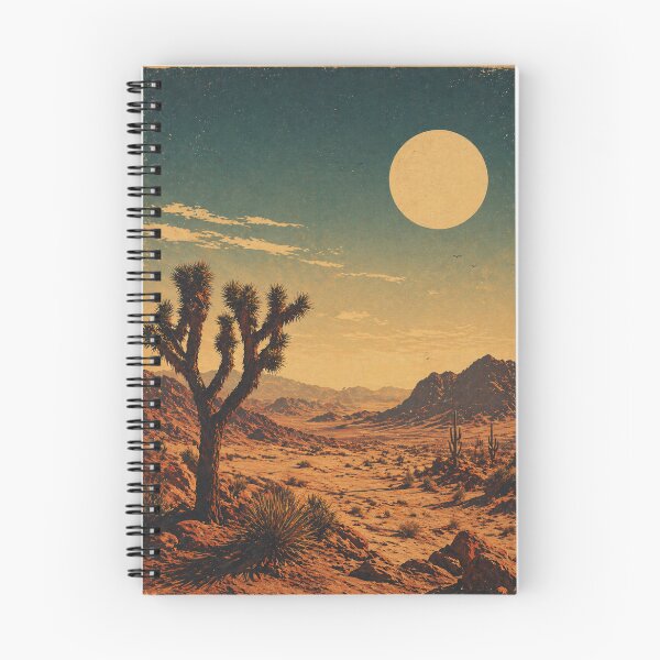 Item preview, Arid Desert Landscape Poster – Vintage Retro Desert Sun Illustration designed and sold by DrizzyV.