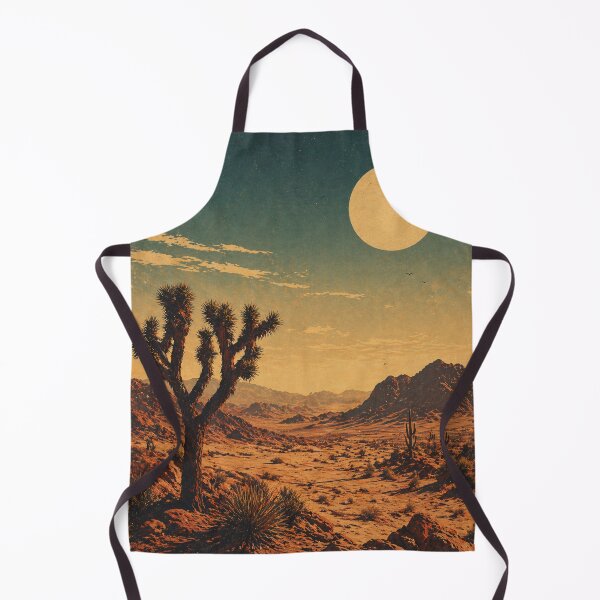 Item preview, Arid Desert Landscape Poster – Vintage Retro Desert Sun Illustration designed and sold by DrizzyV.