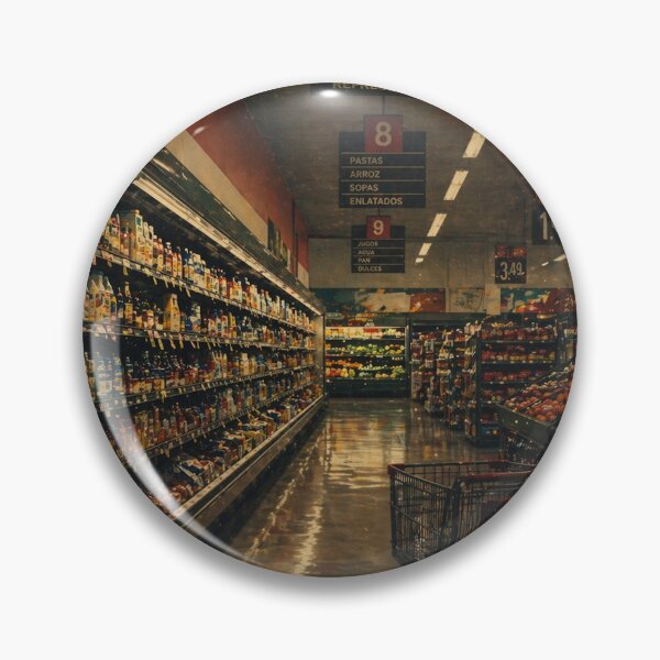 Item preview, Retro Supermarket Aisle Poster – Vintage Grocery Store Night Scene designed and sold by DrizzyV.