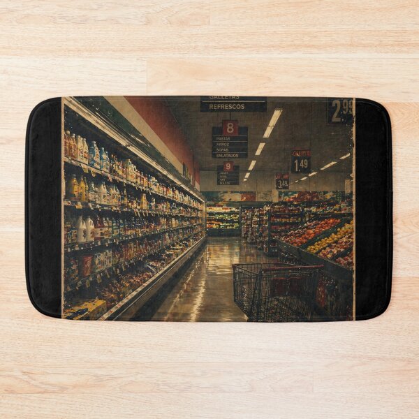Item preview, Retro Supermarket Aisle Poster – Vintage Grocery Store Night Scene designed and sold by DrizzyV.