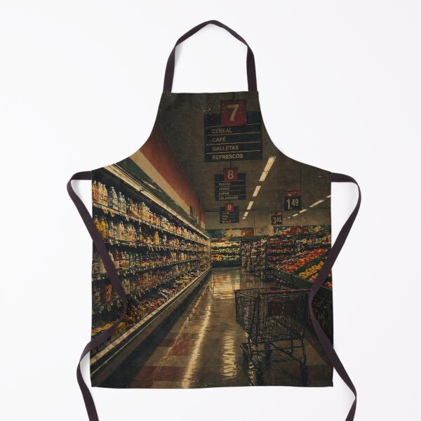 Item preview, Retro Supermarket Aisle Poster – Vintage Grocery Store Night Scene designed and sold by DrizzyV.